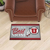 Utah Utes World's Best Mom Starter Mat Accent Rug - 19in. x 30in., 34590