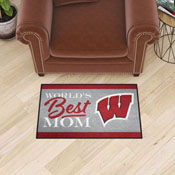 Wisconsin Badgers World's Best Mom Starter Mat Accent Rug - 19in. x 30in., 34593
