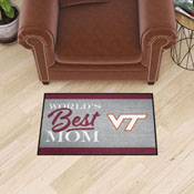 Virginia Tech Hokies World's Best Mom Starter Mat Accent Rug - 19in. x 30in., 34595