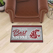 Washington State Cougars World's Best Mom Starter Mat Accent Rug - 19in. x 30in., 34596