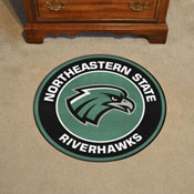 Northeastern State Riverhawks Roundel Rug - 27in. Diameter, 34910