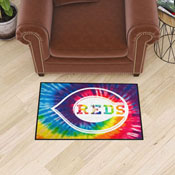 Cincinnati Reds Tie Dye Starter Mat Accent Rug - 19in. x 30in., 34925