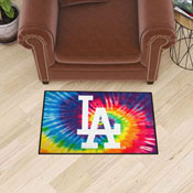 Los Angeles Dodgers Tie Dye Starter Mat Accent Rug - 19in. x 30in., 34939