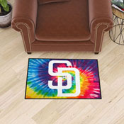 San Diego Padres Tie Dye Starter Mat Accent Rug - 19in. x 30in., 34957