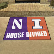 House Divided - Northwestern / Illinois House Divided House Divided Rug - 34 in. x 42.5 in., 35178