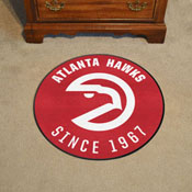 NBA Retro Atlanta Hawks Roundel Rug - 27in. Diameter, AGS-35207