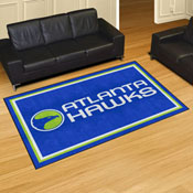 NBA Retro Atlanta Hawks 5ft. x 8 ft. Plush Area Rug, AGS-35214