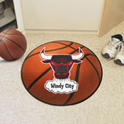 NBA Retro Chicago Bulls Basketball Rug - 27in. Diameter, 35254