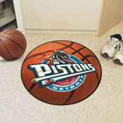 NBA Retro Detroit Pistons Basketball Rug - 27in. Diameter, 35287