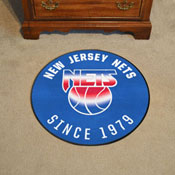 NBA Retro New Jersey Nets Roundel Rug - 27in. Diameter, 35339