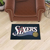 NBA Retro Philadelphia 76ers Starter Mat Accent Rug - 19in. x 30in., AGS-35361