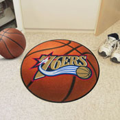 NBA Retro Philadelphia 76ers Basketball Rug - 27in. Diameter, 35367