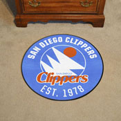 NBA Retro San Diego Clippers Roundel Rug - 27in. Diameter, 35395