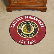 NHLRETRO Chicago Blackhawks Roundel Rug - 27in. Diameter, 35462