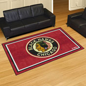 NHLRETRO Chicago Blackhawks 5ft. x 8 ft. Plush Area Rug, 35467