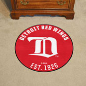 NHLRETRO Detroit Red Wings Roundel Rug - 27in. Diameter, 35476