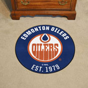 NHLRETRO Edmonton Oilers Roundel Rug - 27in. Diameter, 35483