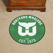 Retro NHL Hartford Whalers Roundel Rug - 27in. Diameter, AGS-35490