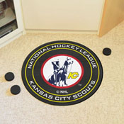 NHLRETRO Kansas City Scouts Hockey Puck Rug - 27in. Diameter, 35505