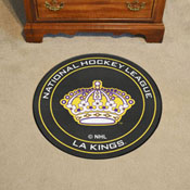 Retro NHL Los Angeles Kings Hockey Puck Rug - 27in. Diameter, AGS-35512
