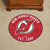 NHLRETRO New Jersey Devils Roundel Rug - 27in. Diameter, 35546