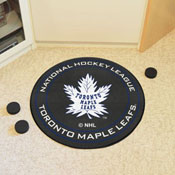 NHLRETRO Toronto Maple Leafs Hockey Puck Rug - 27in. Diameter, 35589