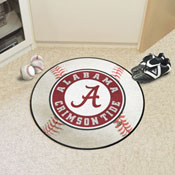Alabama Crimson Tide Baseball Rug, Round Logo - 27in. Diameter, 35626