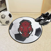 Arkansas Razorbacks Soccer Ball Rug - 27in. Diameter, 35873