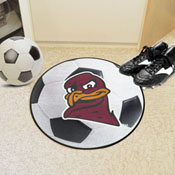 Virginia Tech Hokies Soccer Ball Rug, Hokie Bird Logo - 27in. Diameter, 35933