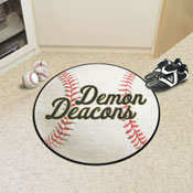 Wake Forest Demon Deacons Baseball Rug, Script Wordmark - 27in. Diameter, 35942