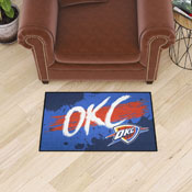 Oklahoma City Thunder Slogan Starter Mat Accent Rug - 19in. x 30in., 36004