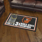 Baltimore Orioles Dynasty Plush Area Rug, AGS-36021