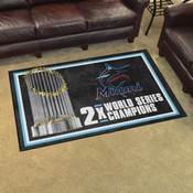 Miami Marlins Plush Area Rug Marlins Primary Logo 2x, AGS-36066