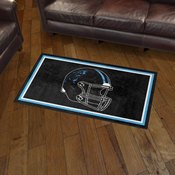 Carolina Panthers Plush Area Rug - Panthers Alternate Helmet Logo, AGS-36138