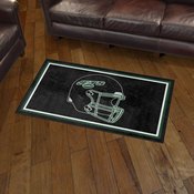 New York Jets Plush Area Rug - Black, AGS-36246