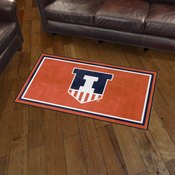 Illinois Illini Plush Area Rug, AGS-36332
