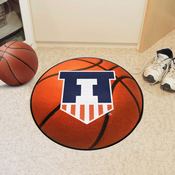 Illinois Illini Basketball Rug - 27in. Diameter - Badge Mark Logo, 36338