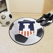 Illinois Illini Soccer Ball Rug - 27in. Diameter - Badge Mark Logo, 36340