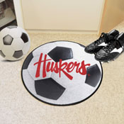 Nebraska Cornhuskers Soccer Ball Rug - 27in. Diameter, 36412
