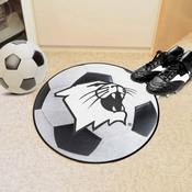 Northwestern Wildcats Soccer Ball Rug - 27in. Diameter - N Primary Logo, 36424
