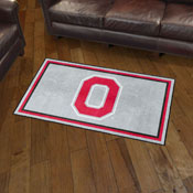 Ohio State Buckeyes Block O Alernate Logo Plush Area Rug, AGS-36428