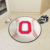 Ohio State Buckeyes Baseball Rug - 27in. Diameter - Block O Alernate Logo, 36433