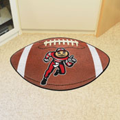 Ohio State Buckeyes Football Rug - 20.5in. x 32.5in. - Running Brutus Buckeye Alternate Logo, 36447