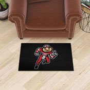 Ohio State Buckeyes Starter Mat Accent Rug - 19in. x 30in. - Running Brutus Buckeye Alternate Logo, 36449