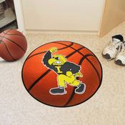 Iowa Hawkeyes Basketball Rug - 27in. Diameter - Herkey Mascot Logo, 36638