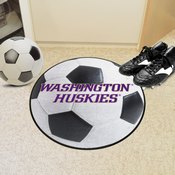 Washington Huskies Soccer Ball Rug - 27in. Diameter - Washington Huskies Wordmark, 36716