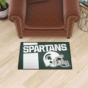 Michigan State Spartans Starter Mat Accent Rug - 19in. x 30in., Uniform Design, 36815