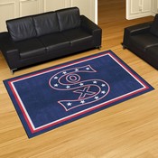 Chicago White Sox Plush Area Rug - Retro Collection - Retro Stacked Sox Logo, AGS-37182