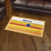 Houston Astros Plush Area Rug - Retro Collection - Retro Astros & Star Logo, AGS-37212