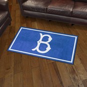 Brooklyn Dodgers Plush Area Rug - Retro Collection - Retro B Logo, AGS-37242